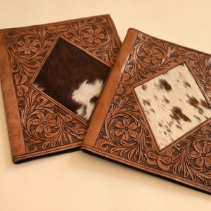 cowhide tooled portfolios