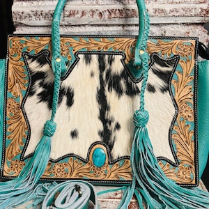 Western flare  Leather   handbag