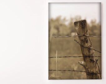 Wood Farmhouse Fence Post Picture