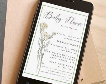 Floral Baby Sprinkle Invitation