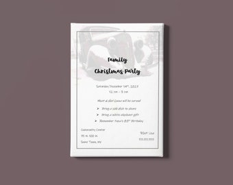 Snowed in Truck Christmas Party Invite
