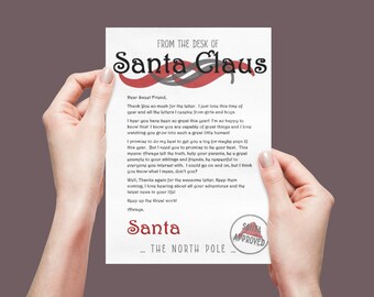 Response Letter from Santa