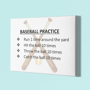 Baseball Practice Guide for Kids 4.25x5.5 Printable