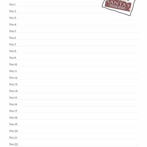 Elf Mischief List by Day