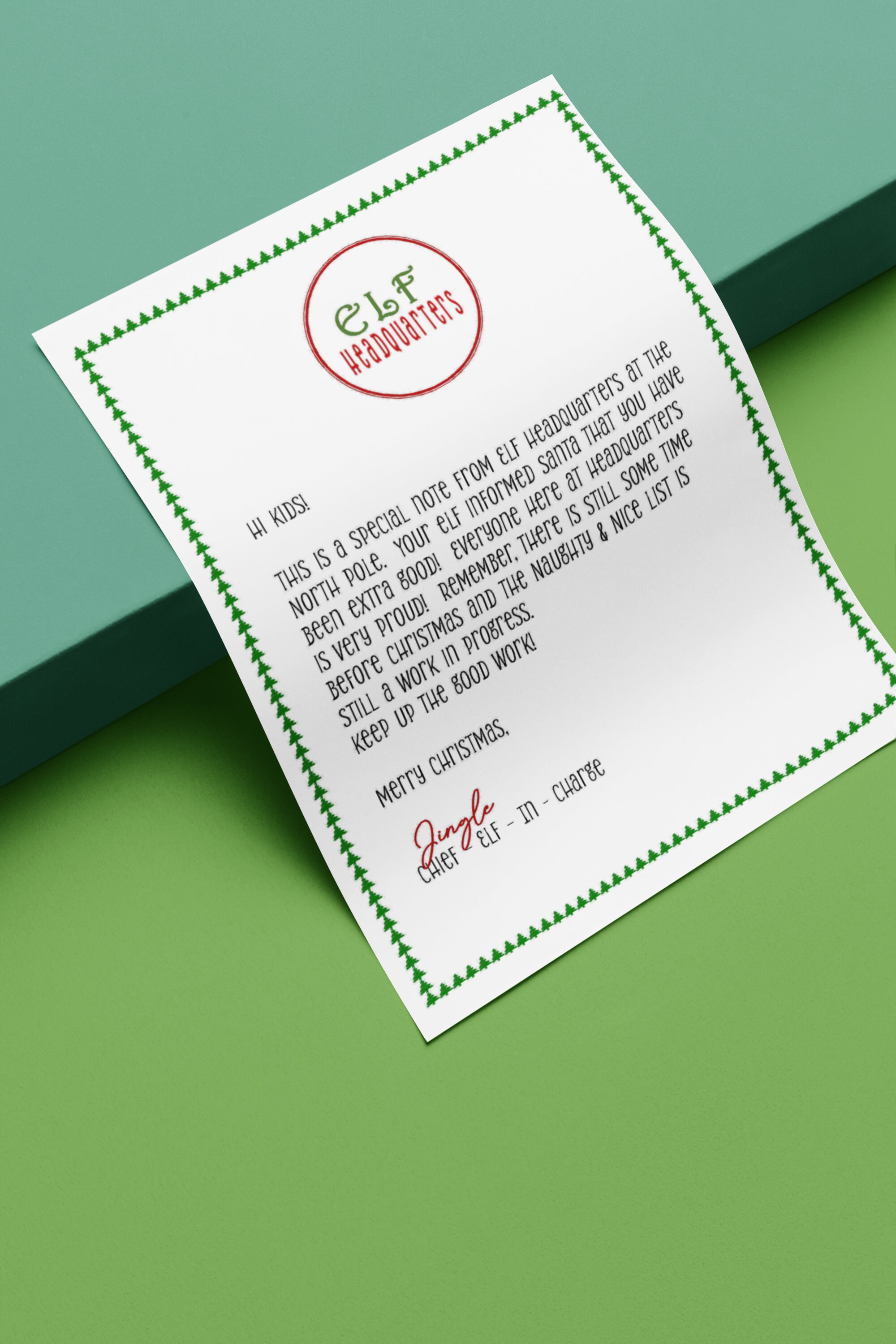 Good Job Letter From ELF Headquarters - Etsy