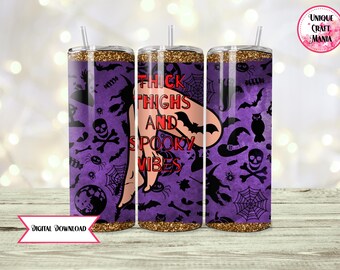 Vaso con diseño de muslos espeluznantes, envoltura para sublimación, vaso de Halloween, vaso, vaso para sublimación, vaso de 20 oz, envoltura para vaso de 20 oz, viaje