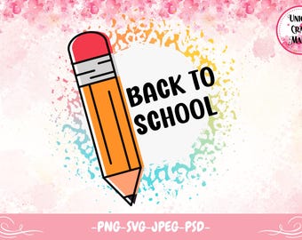 Back to school, School, Teacher, School Supplies, First Day Of School, Sublimation, SVG, PNG, Digital