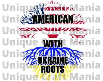 Ukraine, Ukraine Roots, American, Tree PNG, Blue and Yellow, Europe, Ukraine Design, PNG, Digital Download, Sublimation