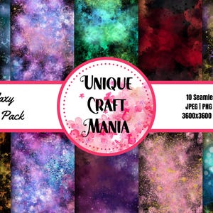 Galaxy Digital Papers, Galaxy Scrapbook Paper, Galaxy Backgrounds, Galaxy, Outer Space, Celestial, Stars, Digitaal papier, Scrapbookpapier