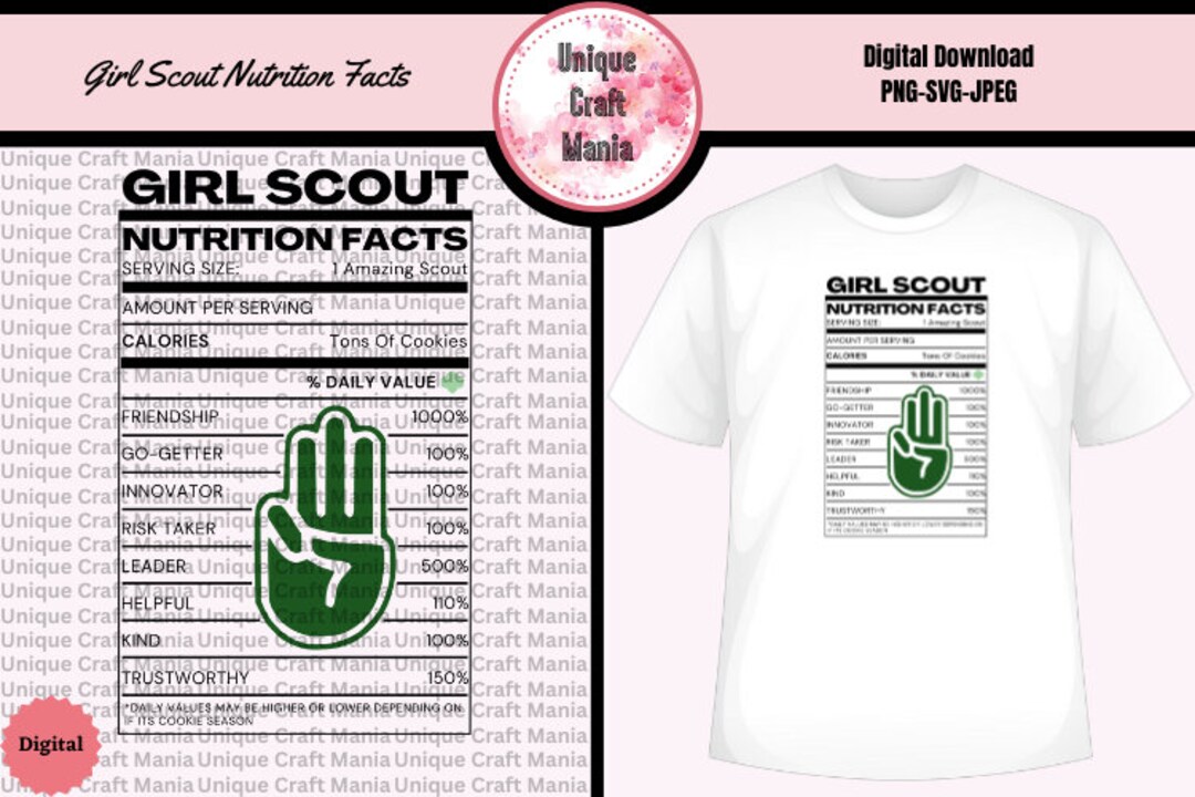 Girl Scout Nutrition Facts, Girl Scout Life, Girl Scout for Life, Girl
