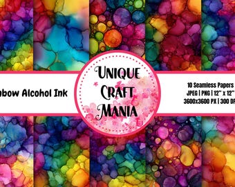 Tinta de alcohol arcoíris, purpurina arcoíris, tinta de alcohol, arcoíris, purpurina, patrón arcoíris, papel digital sin costuras, descarga digital, sublimación