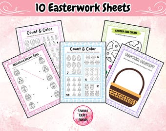 Hojas de actividades de Pascua para niños, imprimibles para la educación en casa (archivos PDF, PNG, SVG, JPEG)