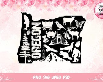 Oregon, Oregon State, Bigfoot, Pacific North West, United States, Adventure, PNG, Digital Download, Sublimation, Printable