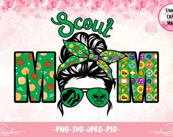 Scout Mom Life PNG (Niña, Niño), Imagen de artesanía digital