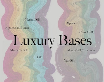 PURE LUXURY - Treat Yourself, Silk, Camel, Yak, Alpaca, Cashmere, Made to Order, Hand-dyed Yarn, Sock/Fingering, DK weight, Bulky