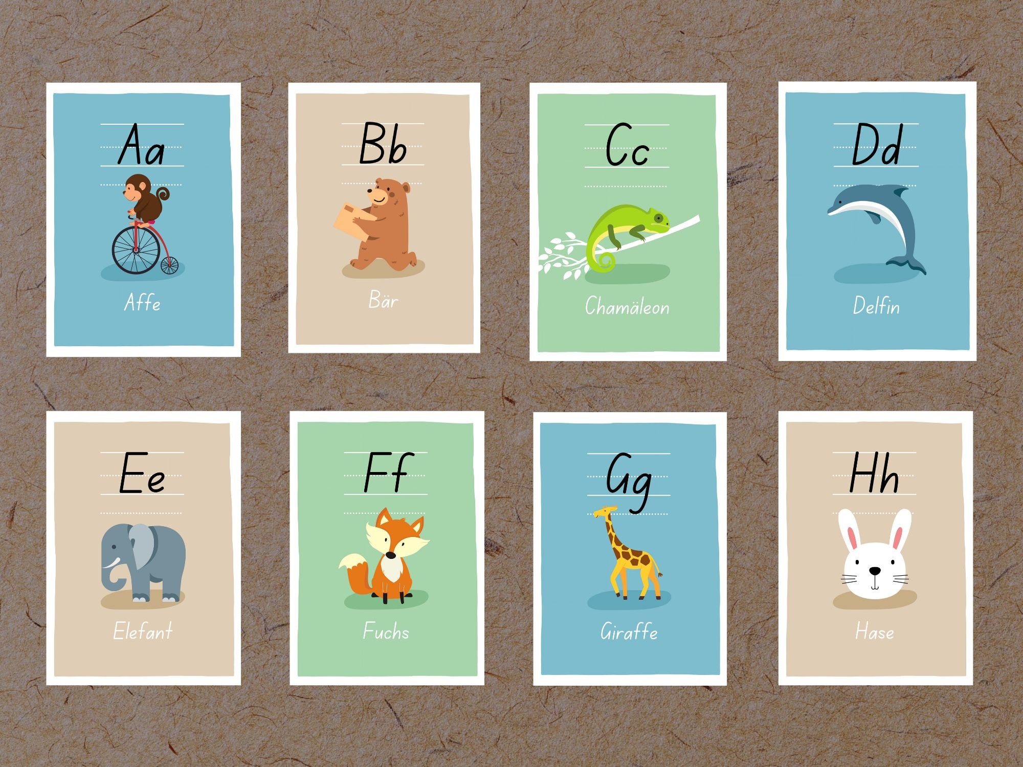 ABC Picture Cards, Learning Cards, A-Z Cards, ABC Learning, Alphabet ...