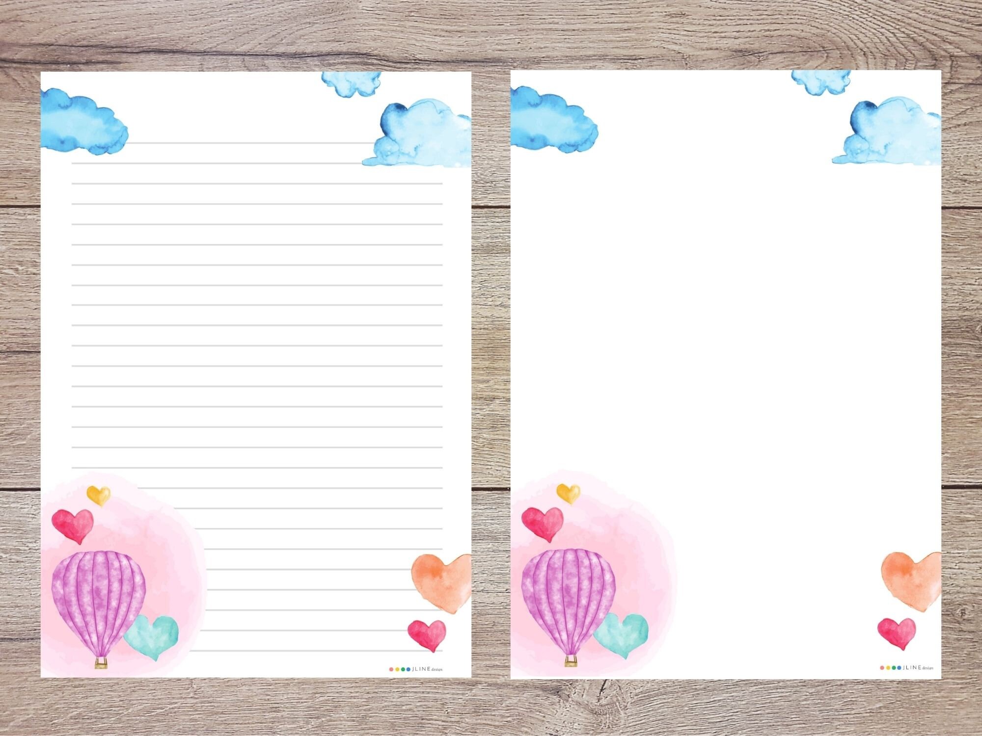 Paperandpicture Herbst Aquarell Briefpapier - 20 Blatt DIN A4 Motivpapier Klassisch