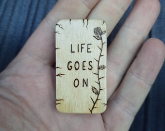 Wooden slider "Tombstone - Love for an ex" clicker handmade (SCU: 3-14-12)