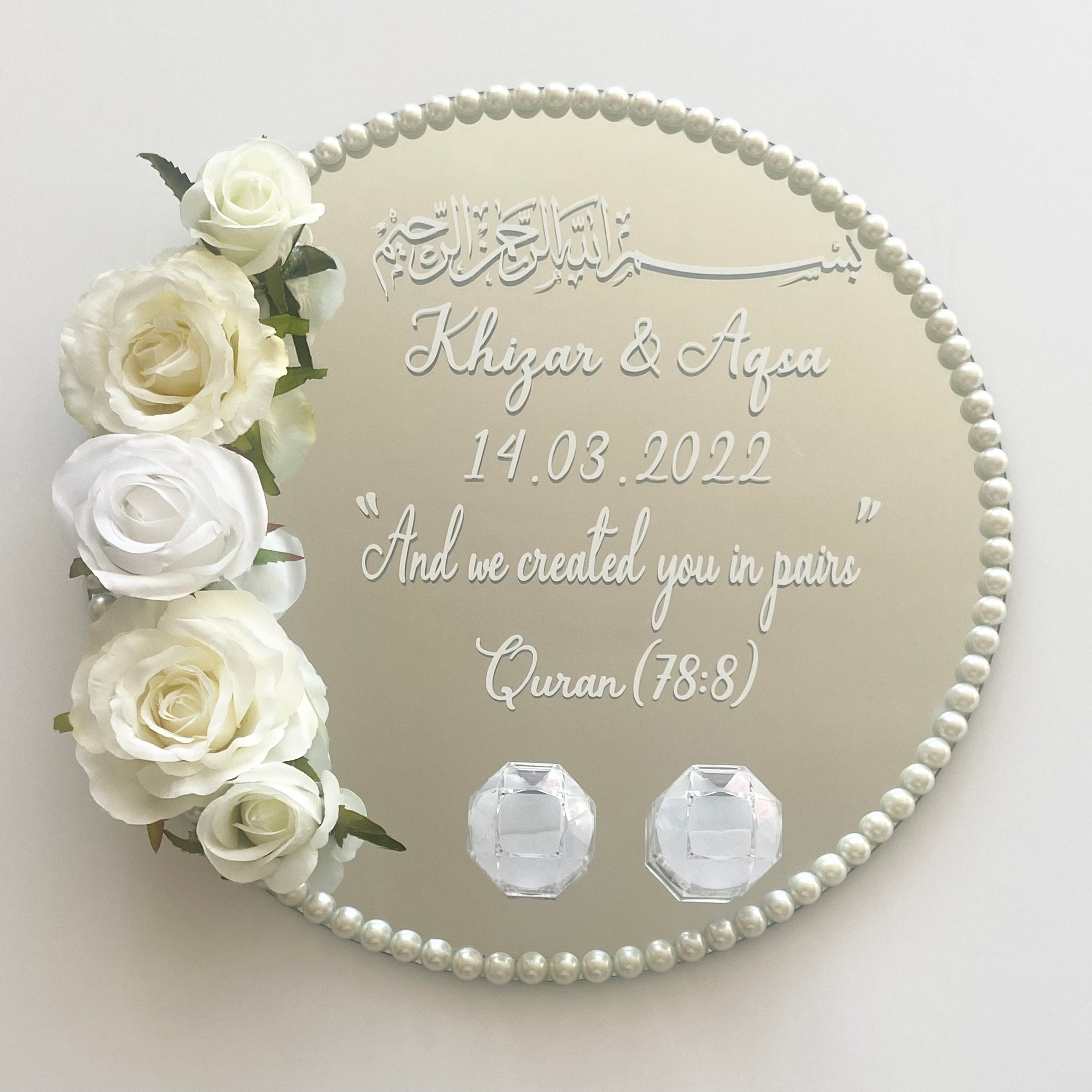 Ring Plate for Nikkah Weddings Engagement. Wedding Gifts. | Etsy UK