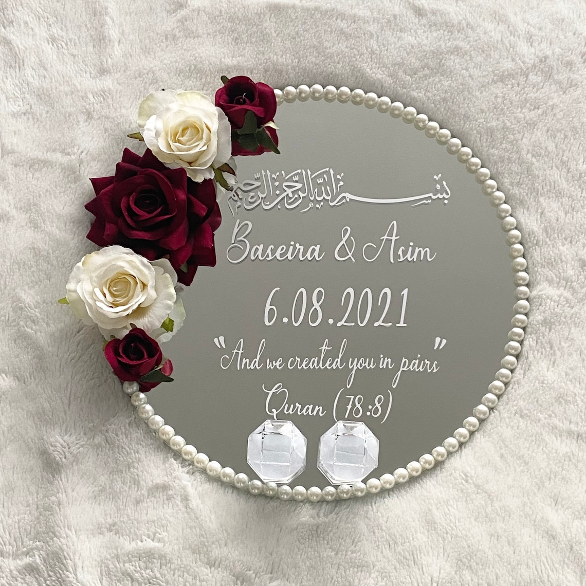 Ring Plate for Weddings Nikkah Engagement. Wedding Decor and Etsy