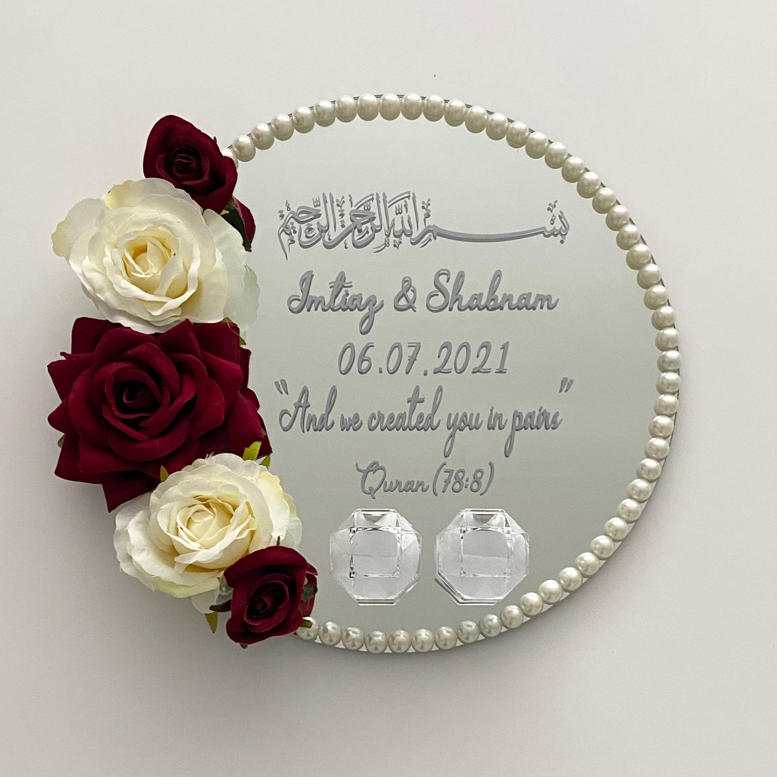 Ring Plate for Weddings Nikkah Engagement. Wedding Decor and Etsy