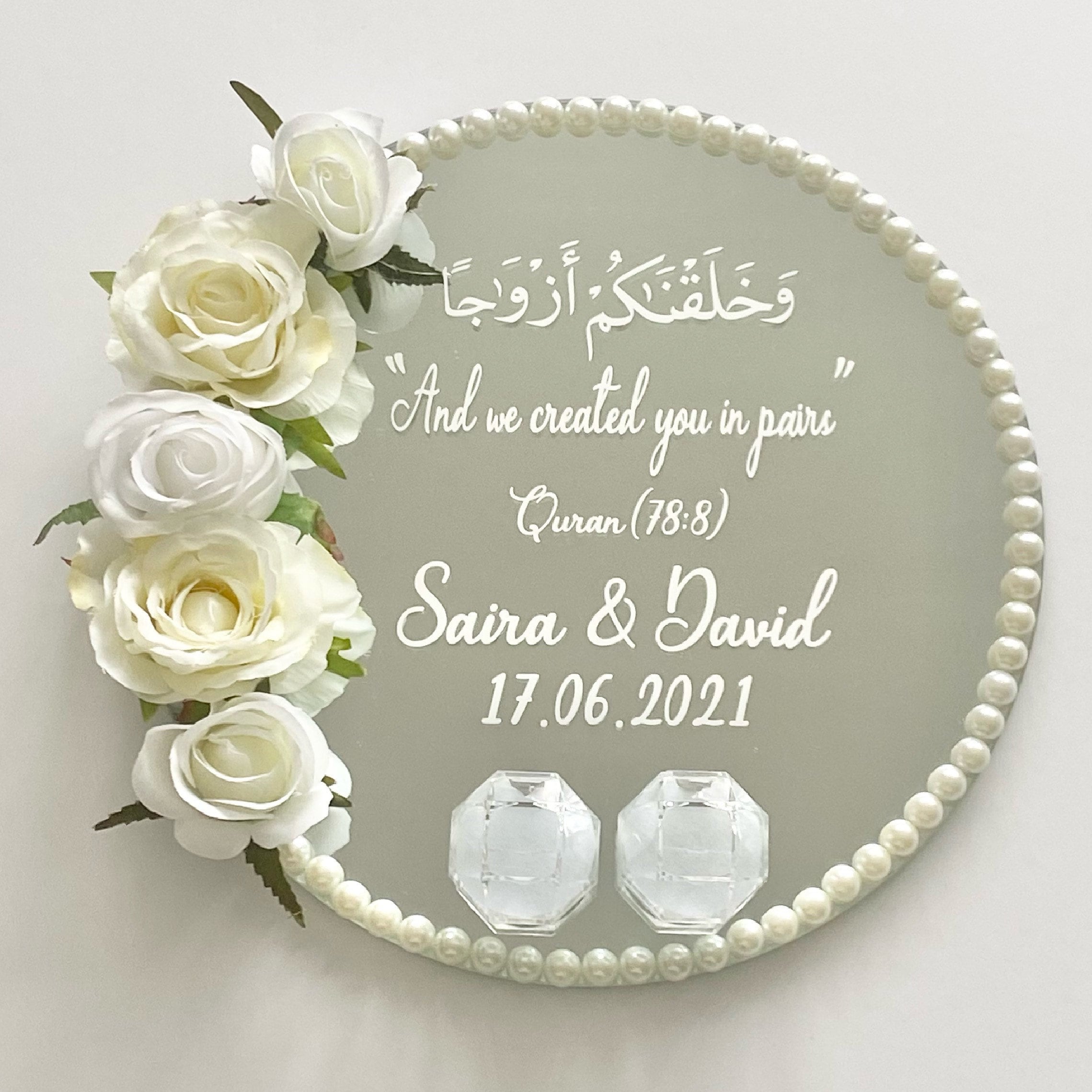 Ring Plate for Nikkah Weddings Engagement. Wedding Gifts. | Etsy UK