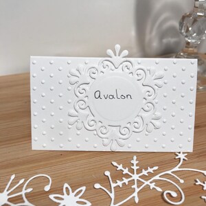 Snowflake Embossed Place cards!