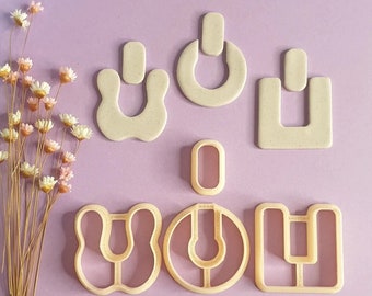 Organic Shape Clay Cutters SET: Sharp Edge Polymer Clay Tools