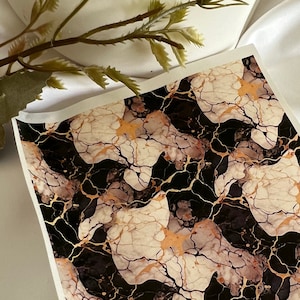 Marble  Effect Transfer Sheets | Black and White Marble | Water Soluble Transfer Paper | Polymer Clay Image Transfers