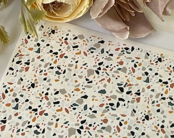 Terrazzo Image Transfer Sheets: Water Soluble Clay Decor