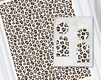 Gold Spotted Clay Transfer Sheet: Leopard Print, Water Soluble