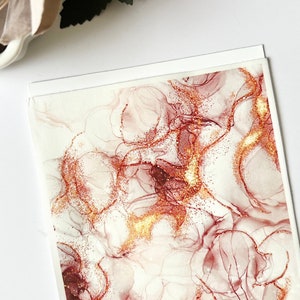Abziehbilder mit Alkoholtinte-Effekt | Gold und Braun | Wasserlösliches Transferpapier | Polymer Clay Bildtransfers