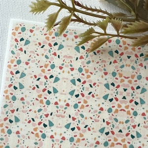 Overdrukvellen van klei, terrazzodecor, wateroplosbaar transferpapier, afbeeldingstransfers van polymeerklei
