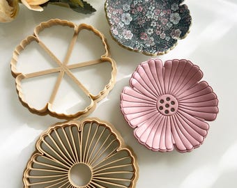 9cm Flower Trinket Dish Cutter | Polymer Clay Cutters for Bowls, Ring Dish, Handmade Supplies