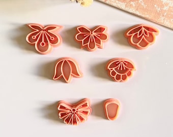 Flowers clay cutter  - set earrings cutter- Earring Jewelry Making - clay tools  - DIY earrings