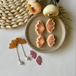 Striped Butterfly Clay Cutter: Polymer Earring Jewelry Tool