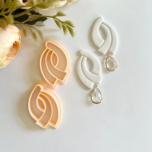 Statement Earrings clay cutters -Mirrored Stud Set- SHARP  - Earring Jewelry Making - Polymer clay tools -  Earrings Cutter  - DIY - 653
