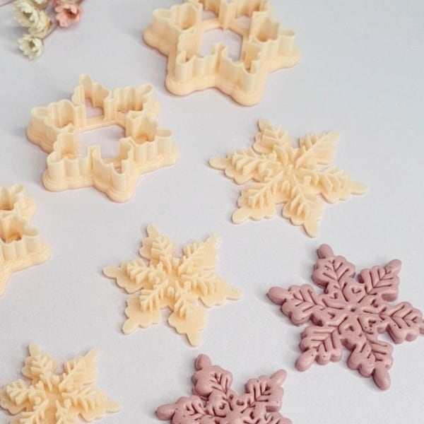 Clay cutter snowflake shape cutter - christmas clay  cutter    - Earring Jewelry Making - Polymer clay tools - pottery - DIY earrings