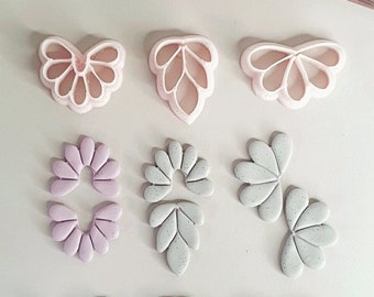 Polymer Clay botanische Form Ausstechform - Blumen und Blatt Ton Ausstechform - Ohrring Schmuckherstellung - Polymer Ton Werkzeuge - Keramik - DIY Ohrringe