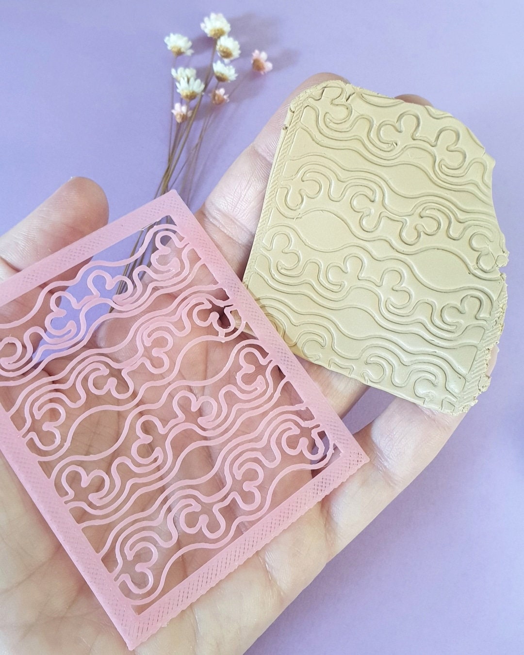 Clay embossing texture stamps Earring Jewelry Making Etsy
