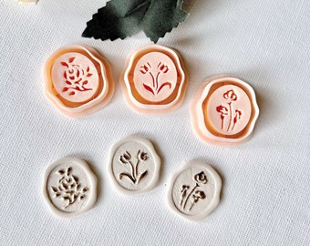 Flower Cameo Clay Cutters: Rose, Tulip, Calla Lily - 1 Inch