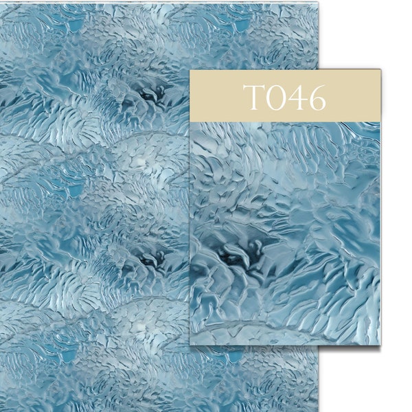 Hoja de transferencia de arcilla con efecto agua de mar: papel azul soluble en agua