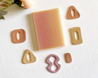 Striped Clay Cutter: Polymer Clay Earring Jewelry Making Tool