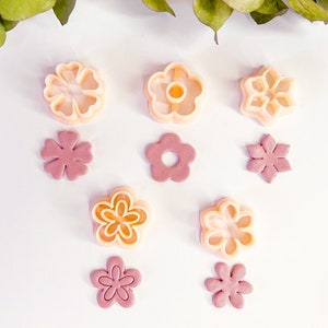 Flower Cutter Set/ Polymer Clay Earring Jewelry Making