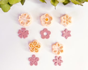 Polymer clay peach blossom  flower -   flower shape cutter  - Earring Jewelry Making - Polymer clay tools -  earrings cutter  - DIY 318