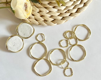 Organic Circle (4 Pcs) component | Polymer Clay Tools | Brass Charm | Jewellery Tools | Jewellery Findings | Clay Tools