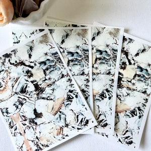 Marble  Effect Transfer Sheets | Black and White Marble | Water Soluble Transfer Paper | Polymer Clay Image Transfers