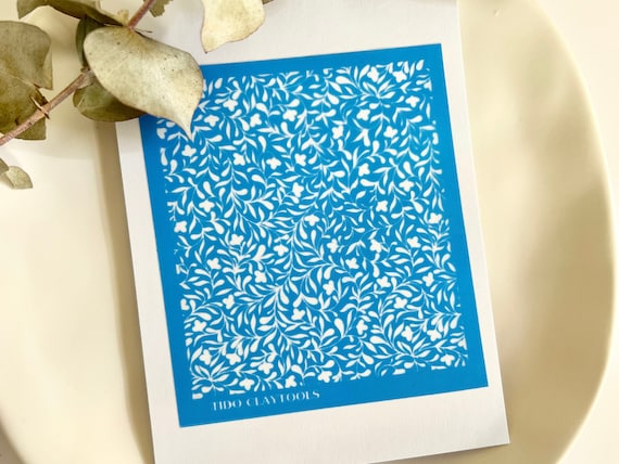 Serigrafia BOTANICA per pittura in pasta polimerica - serigrafia di tendenza fiori