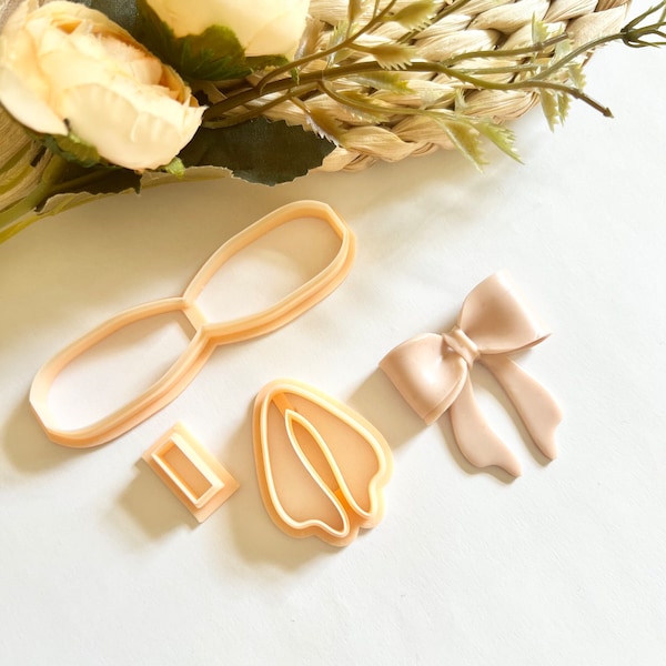 Bow Statement Earrings clay cutters set - 3 sizes -SHARP edge  - Earring Jewelry Making - Polymer clay tools -  Earrings Cutter  - DIY -