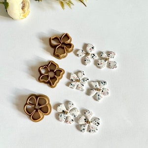 Flower clay cutter - Flower stud earrings -SHARP edge - Earring Jewelry Making - Polymer clay tools - Earrings Cutter - DIY -Basic Shape-564